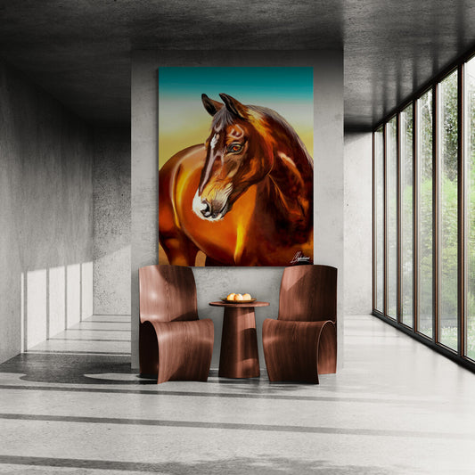 Le Grand Cheval de Saladin_ Digital Painting Horse Artwork