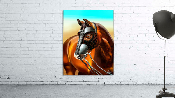 Le Grand Cheval de Saladin_ Digital Painting Horse Artwork