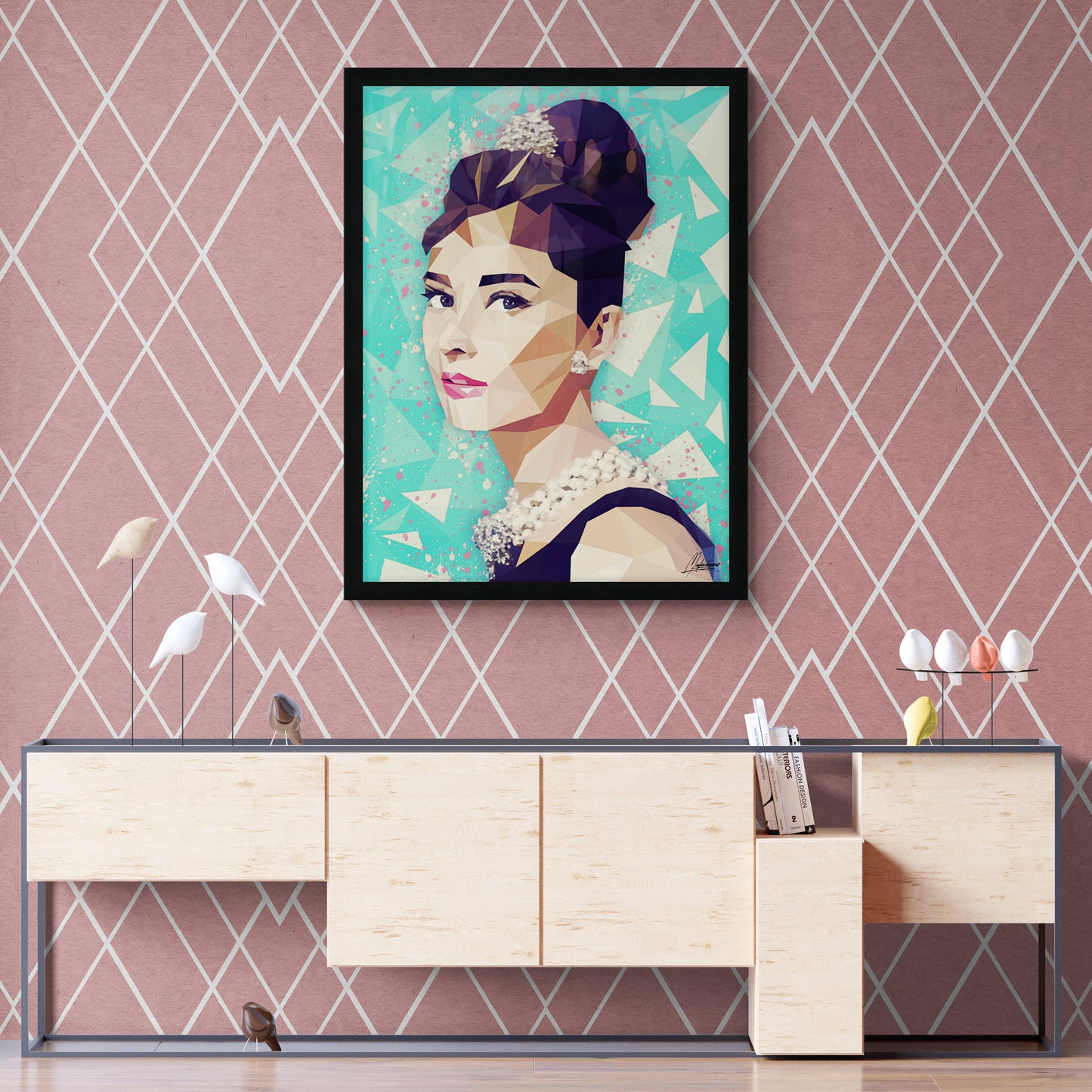 The Hepburn Class_ Audrey Hepburn Low Poly Artwork.