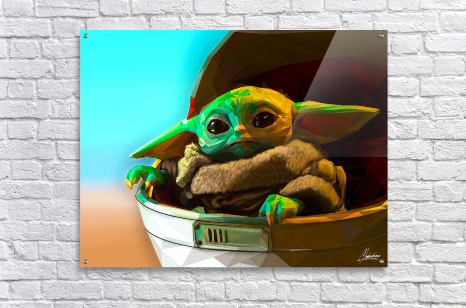 GROGU_ Low Poly Baby Yoda Artwork.