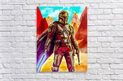 MANDALORE WAY_ Low poly Mandalorian Star Wars Fan-art Artwork.