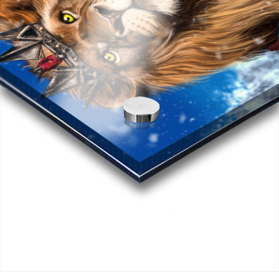 Le Roi Rouge_ Lion Red King Digital Painting Artwork