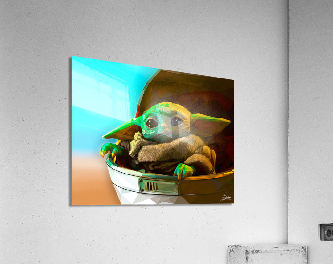 GROGU_ Low Poly Baby Yoda Artwork.