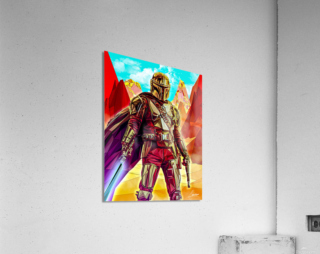 MANDALORE WAY_ Low poly Mandalorian Star Wars Fan-art Artwork.