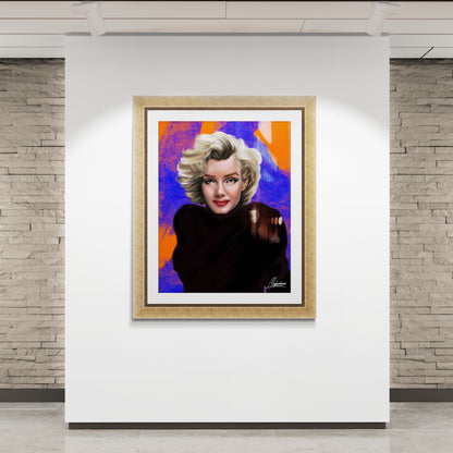 Orange Le Monroe_ Marylin Monroe Digital Painting Illustration.