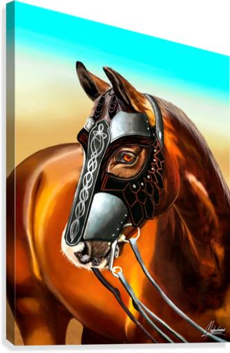 Le Grand Cheval de Saladin_ Digital Painting Horse Artwork