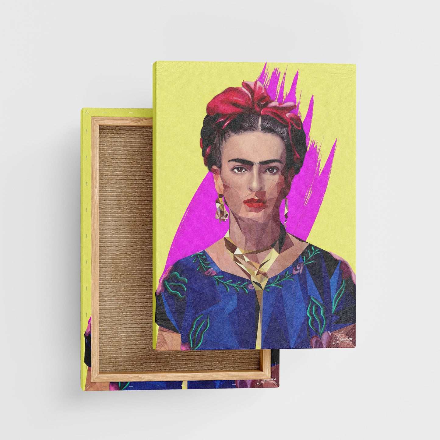 MODERN FRIDA_ Low Poly Frida Kahlo Artwork.