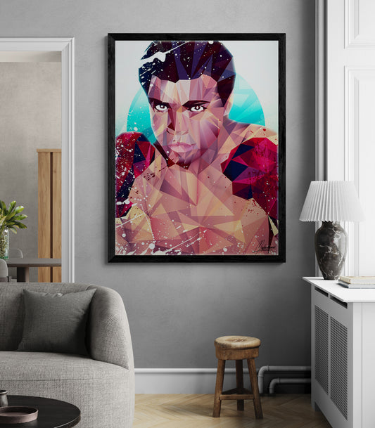 Courageous Ali_ Low Poly Muhammed Ali Artwork.