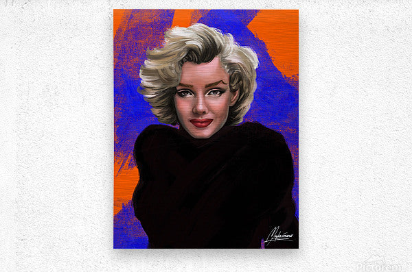 Orange Le Monroe_ Marylin Monroe Digital Painting Illustration.