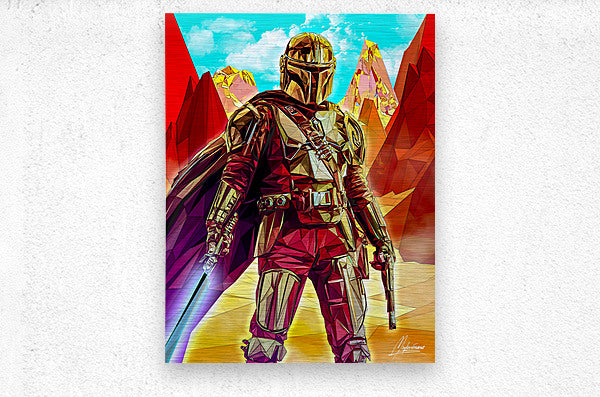 MANDALORE WAY_ Low poly Mandalorian Star Wars Fan-art Artwork.
