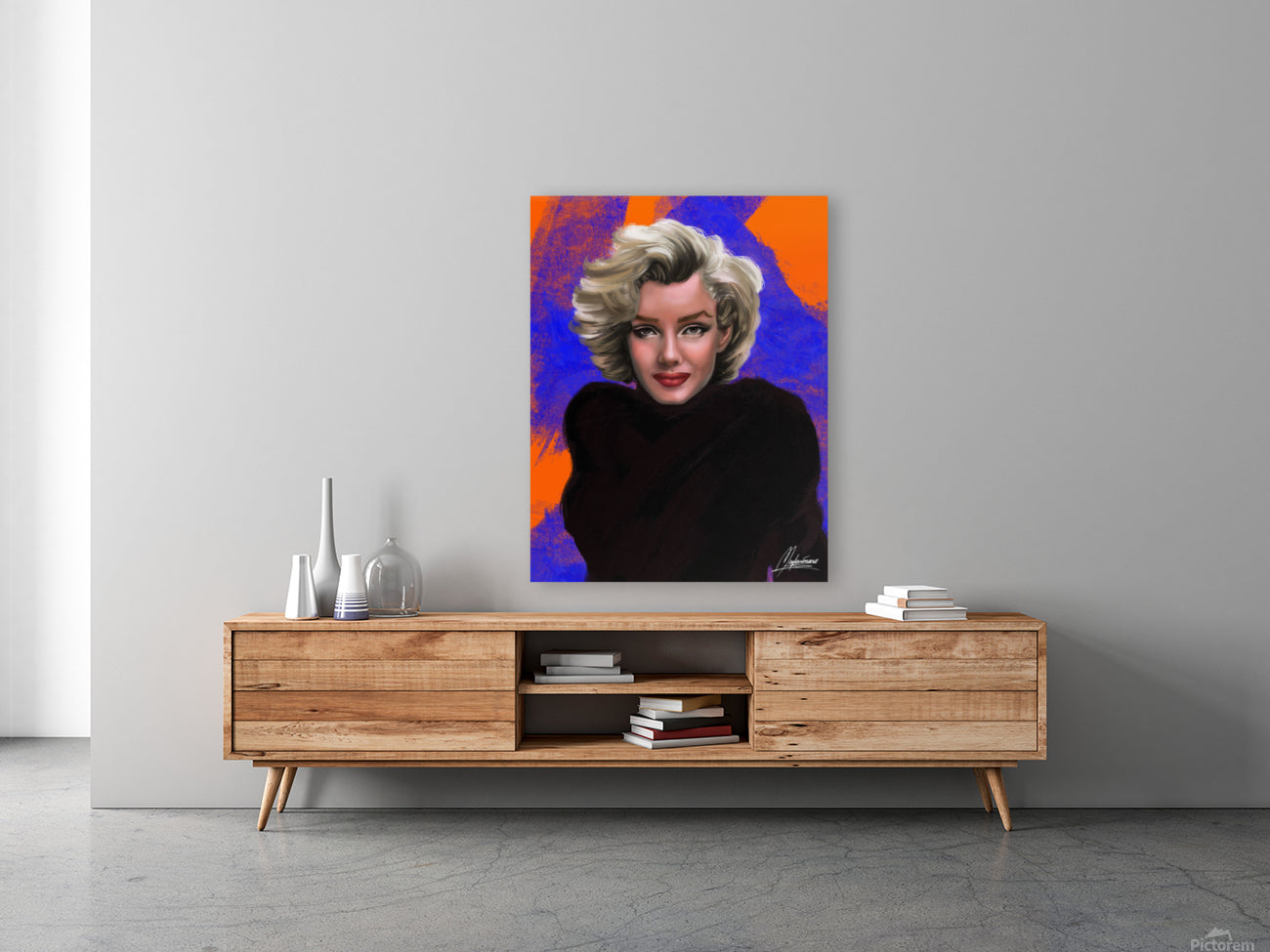 Orange Le Monroe_ Marylin Monroe Digital Painting Illustration.