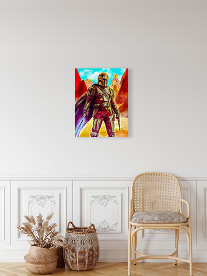 MANDALORE WAY_ Low poly Mandalorian Star Wars Fan-art Artwork.
