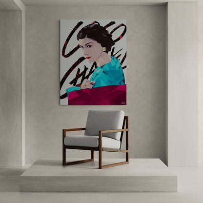 Mademoiselle Coco_ Low Poly Coco Chanel Artwork.