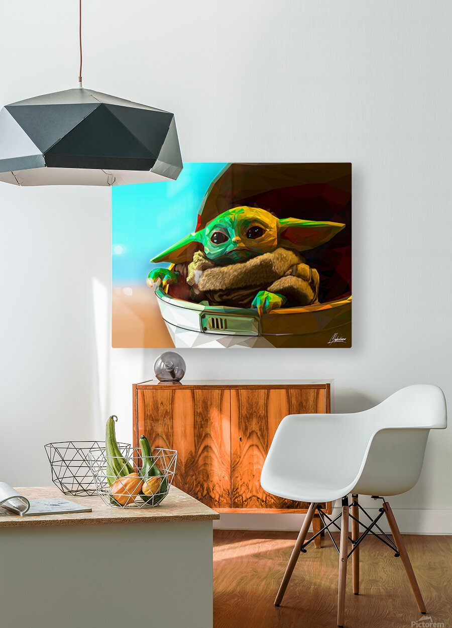 GROGU_ Low Poly Baby Yoda Artwork.