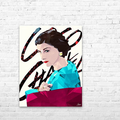 Mademoiselle Coco_ Low Poly Coco Chanel Artwork.