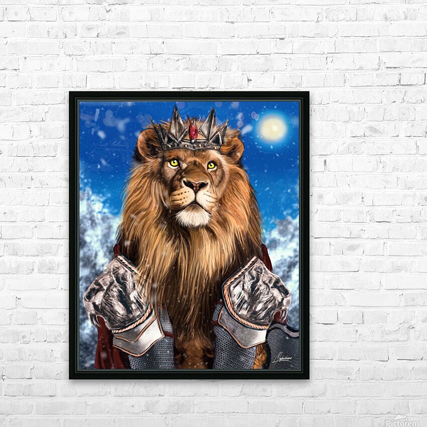 Le Roi Rouge_ Lion Red King Digital Painting Artwork