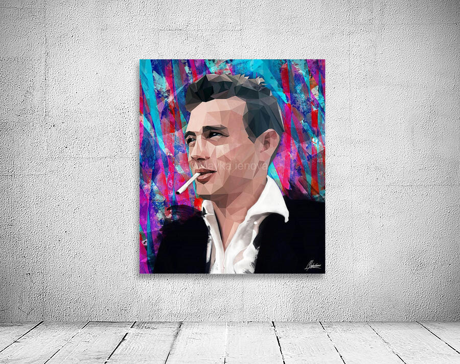 Smokin Dean_ Low Poly Digital Artwork of James Dean.
