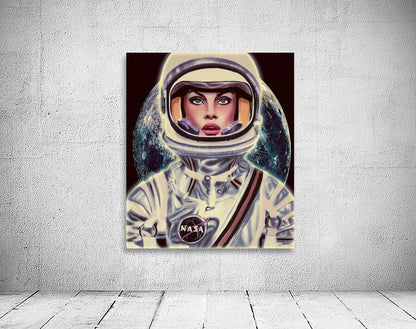 LE COSMONAUTE_ Digital Oil Painting Artwork.