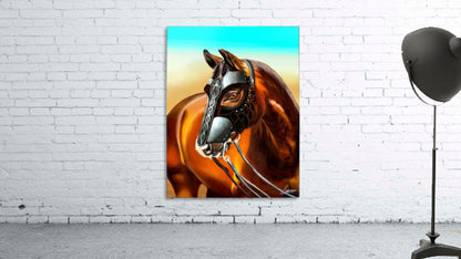 Le Grand Cheval de Saladin_ Digital Painting Horse Artwork