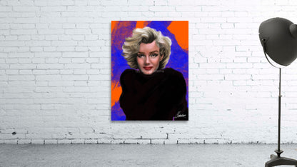 Orange Le Monroe_ Marylin Monroe Digital Painting Illustration.